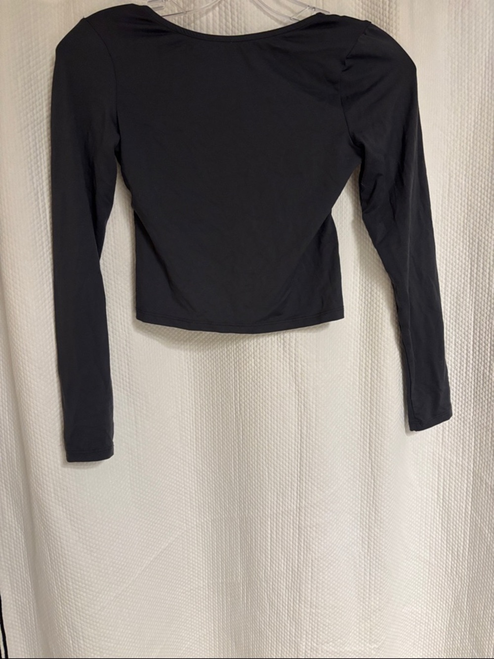 Pull&Bear Dark Grey Long-Sleeve Top - back open